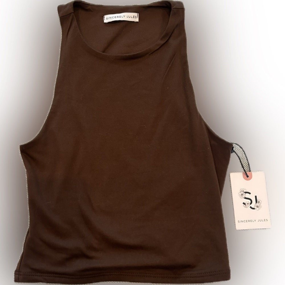 Sincerely Jules Chocolate Brown Tank Top